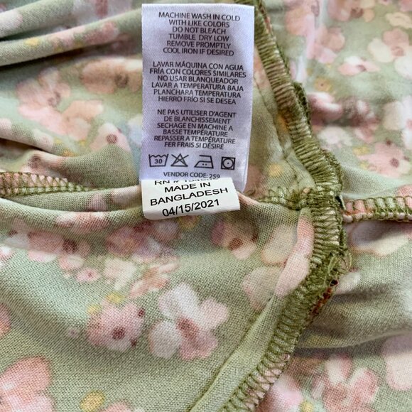 BCBG GIRLS Summer Short-Sleeve Kids Floral Dress | Green/Pink | 4 - Picture 5 of 5